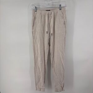 Express Womens‎ Linen Blend Drawstring Waist Casual Jogger Pants XS